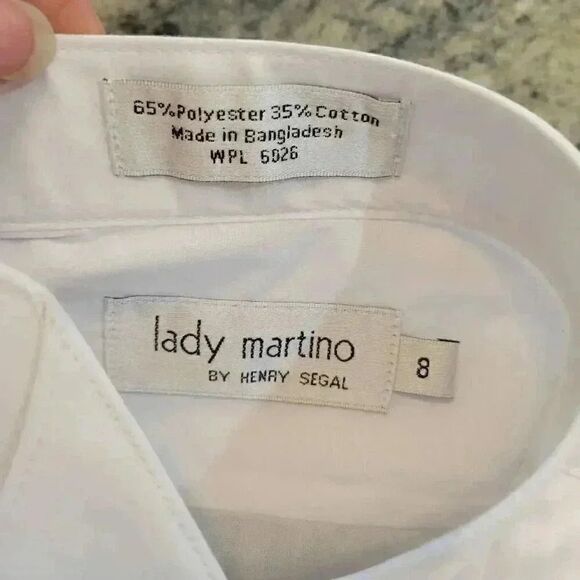 Henry Segal Lady Martino Women's White Customizable Tuxedo Shirt w Wingtip Colla - Picture 10 of 11